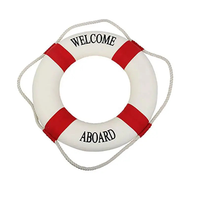 Nautical Lifebuoy Wall Decor Hanging Round For Beach Theme