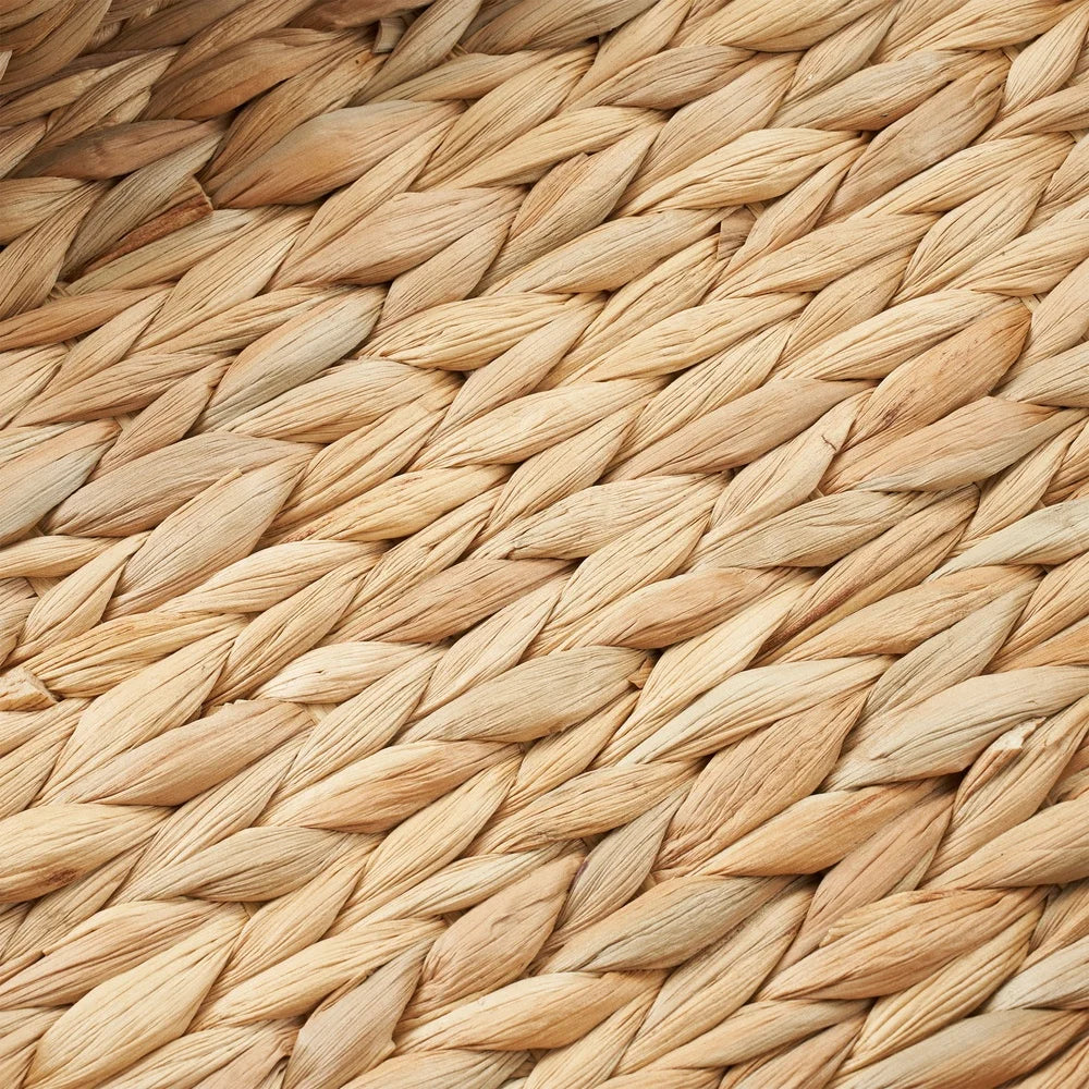 Natural Woven Water Hyacinth Tray 11x14 Scalloped Edges