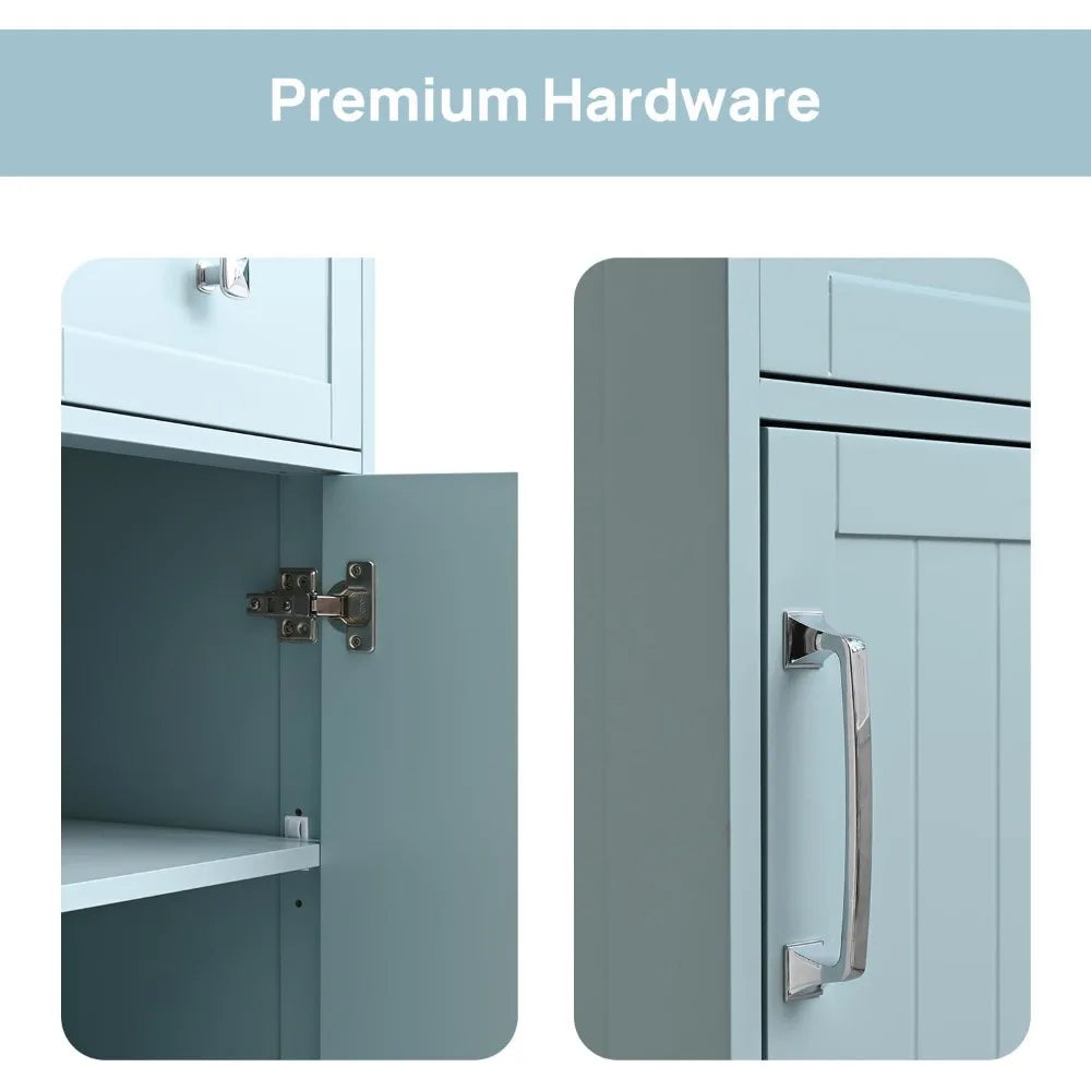 16 Inch Coastal Blue Modern Bathroom Vanity With Sink