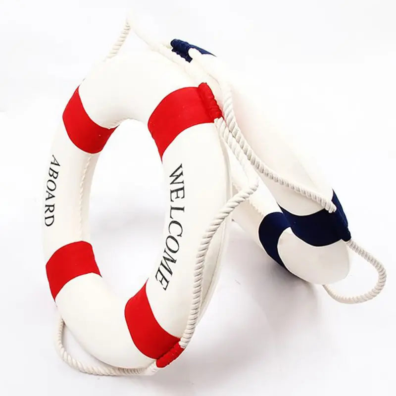 Nautical Lifebuoy Wall Decor Hanging Round For Beach Theme