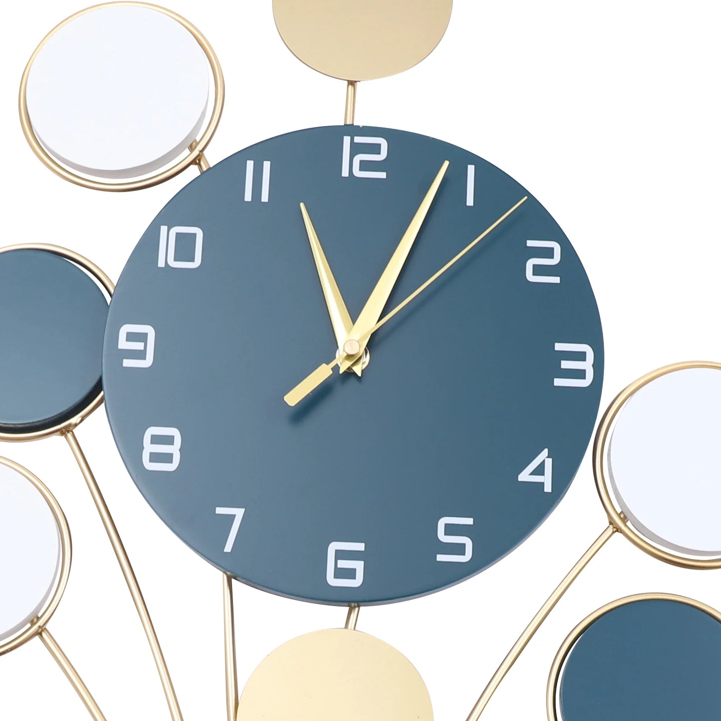Large Wall Clock Without Drilling Battery Operated Silent Hot Air Balloon Decor Simple Design