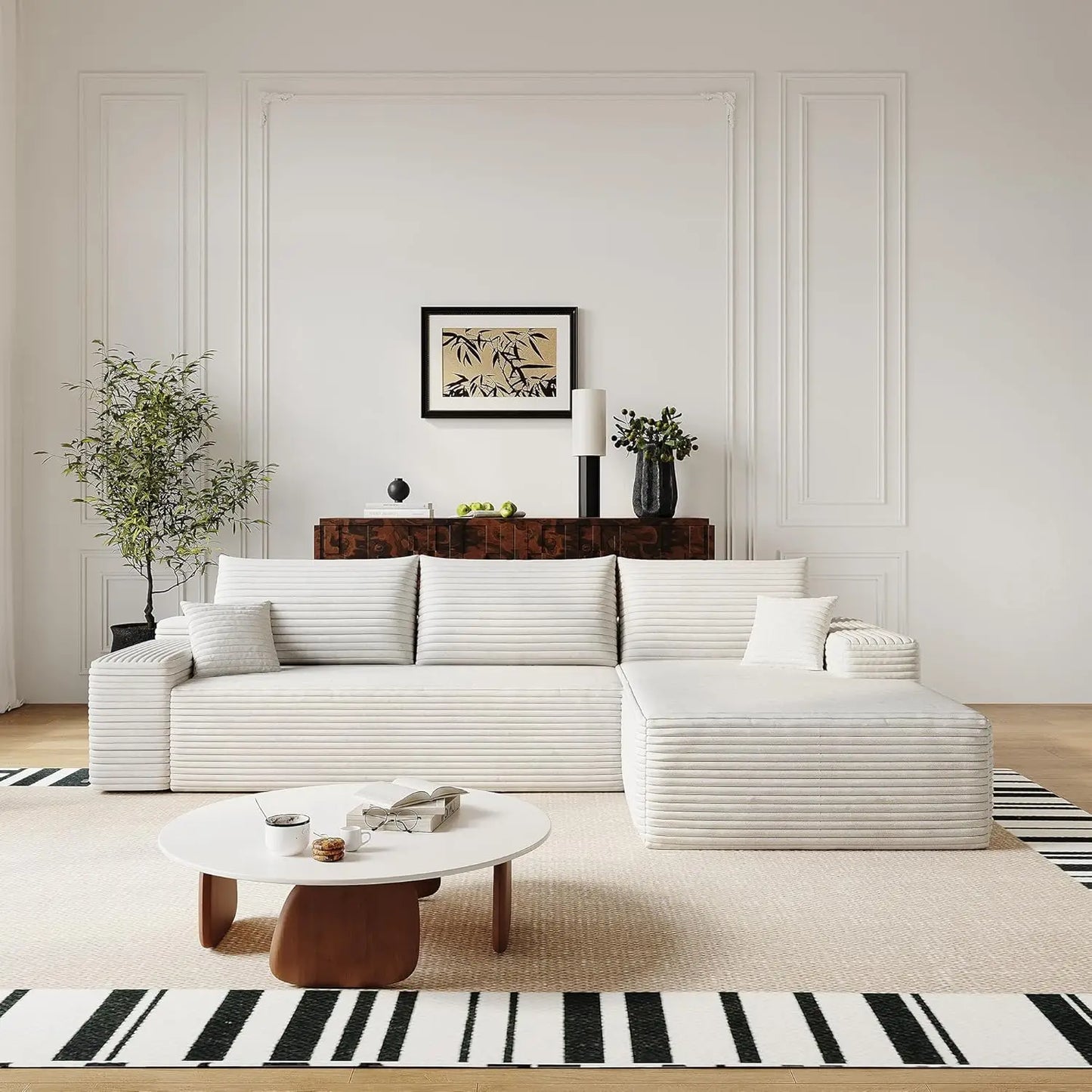 Angduo Modern L Shape Sectional Sofa Modular Living Room