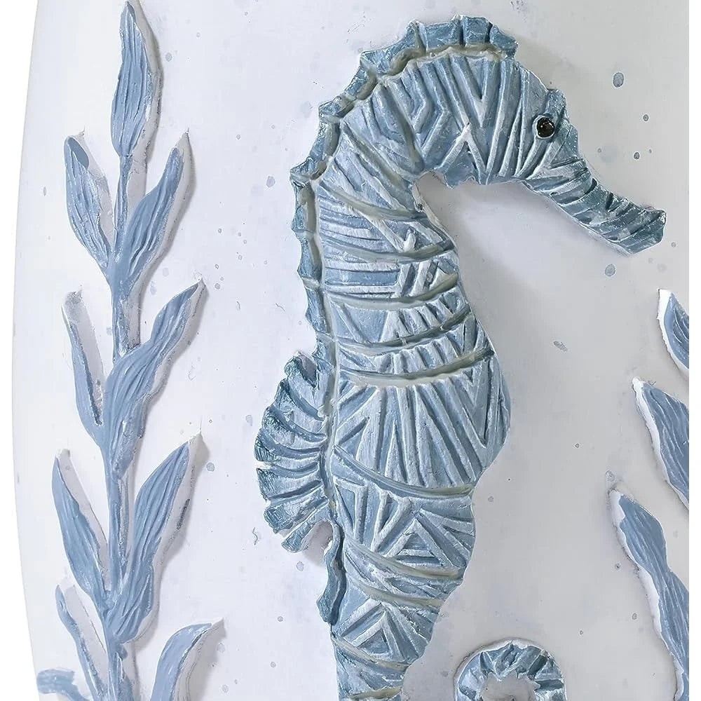 Modern Ocean Themed Tumbler For Guest Bathroom Food Safe Resin Hand Painted Caicos Collection Home Decor