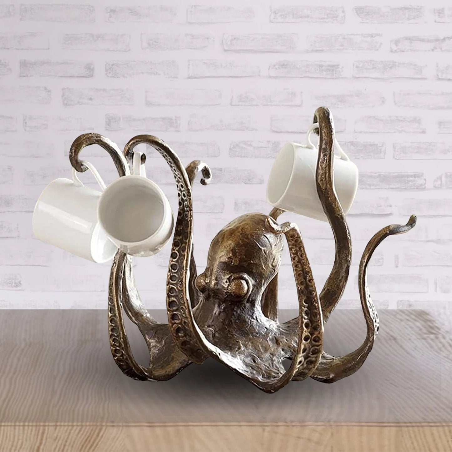 Octopus Cup Holder Resin Tabletop Decor Eight Arms Organizer