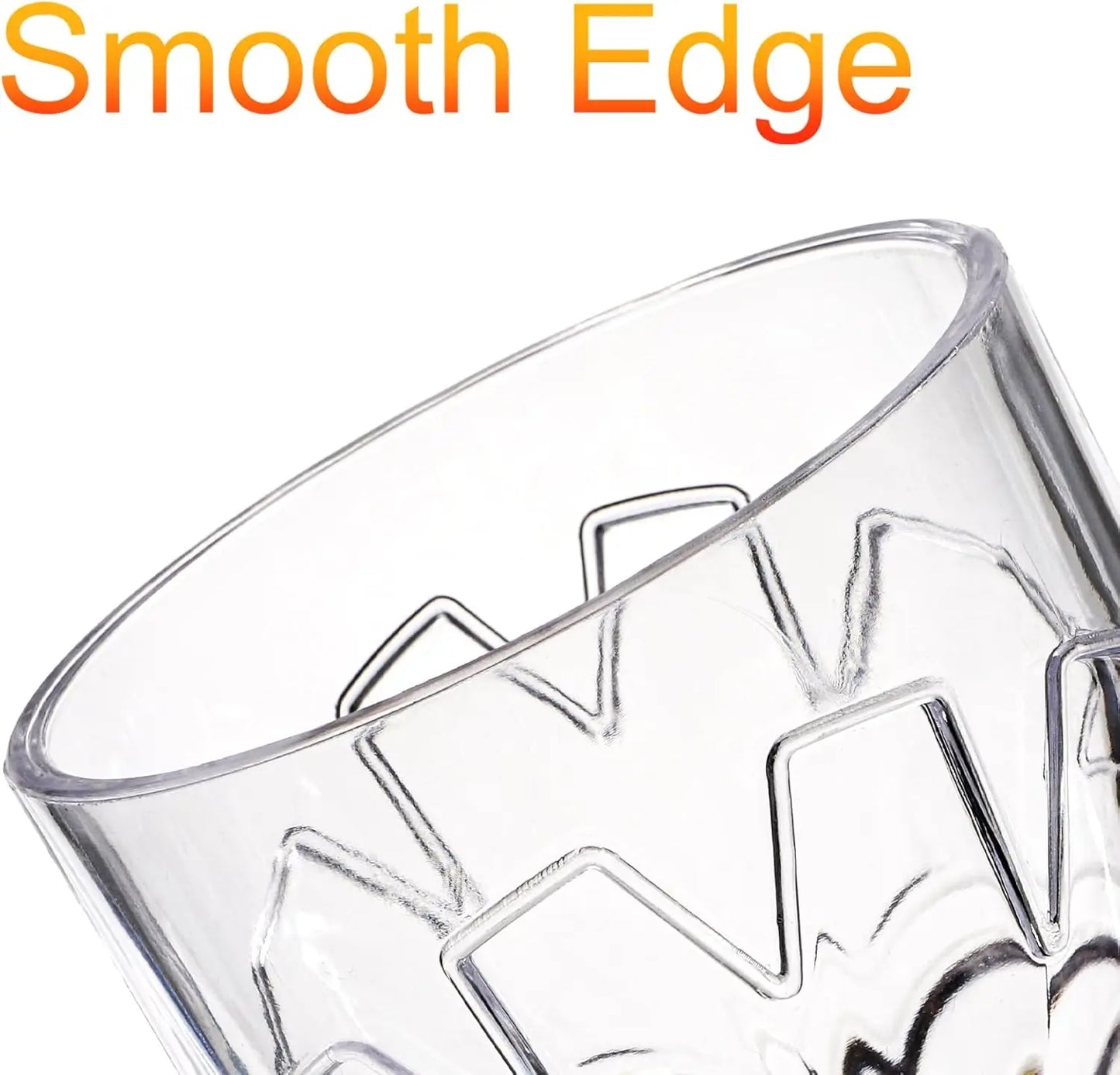 8 Pack 17 Oz Plastic Tiki Cups Clear Tiki Cocktail Mugs For Luau Party