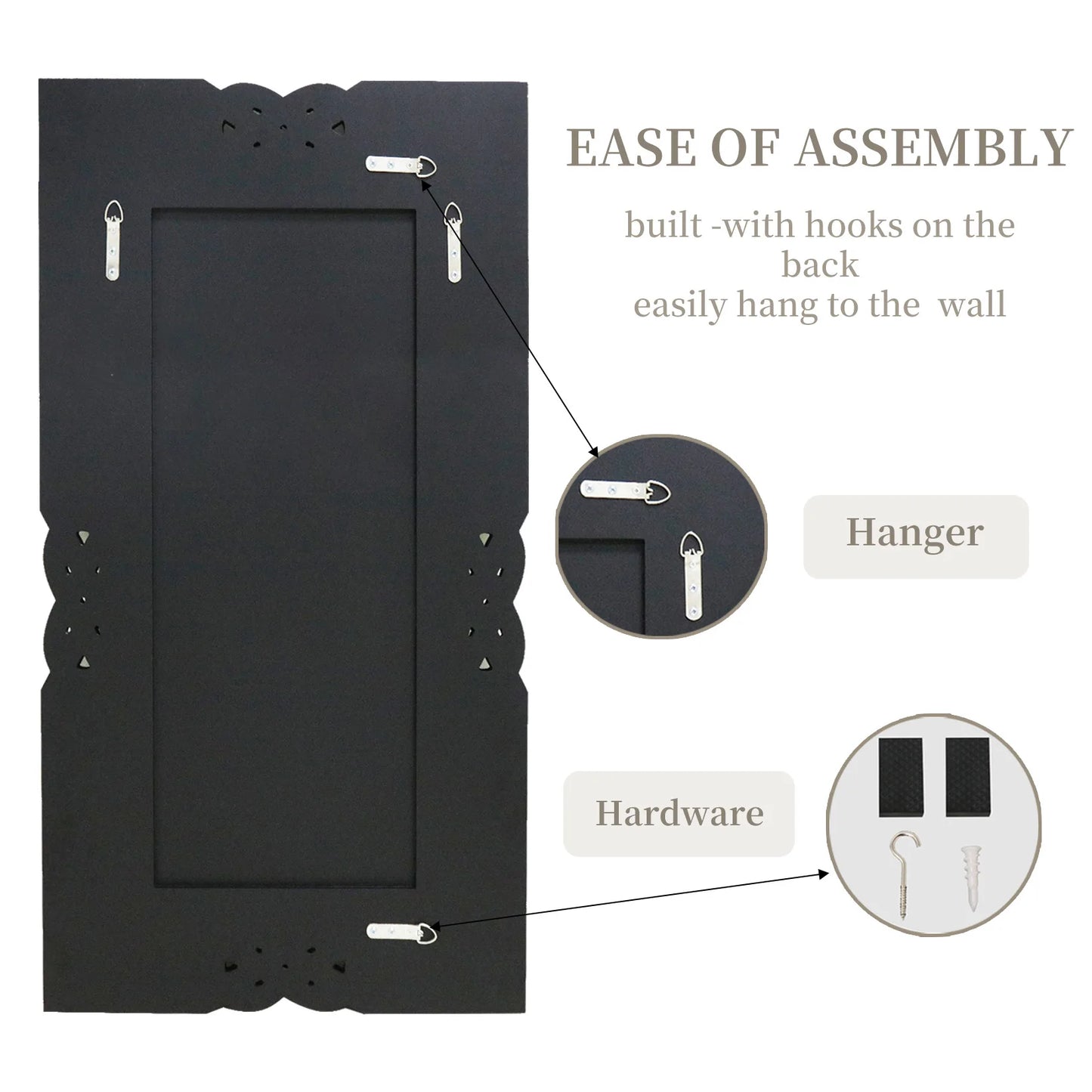 Large Crystal Diamond Vanity Mirror Wall Hang 90 100 120cm for Bedroom