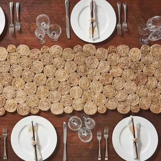 Rustic Natural Organic Jute Table Runner 6 ft 8 in