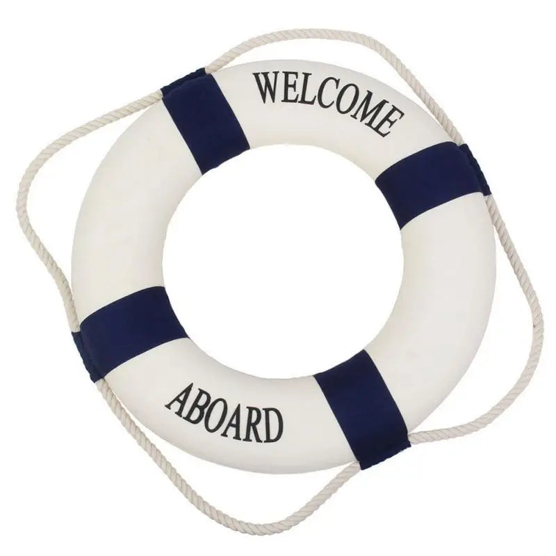 Nautical Lifebuoy Wall Decor Hanging Round For Beach Theme