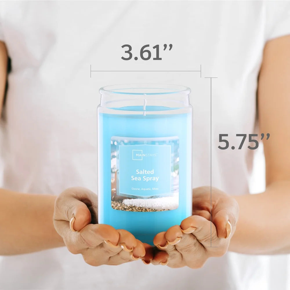 Salted Sea Spray Scented Candle 20oz Glass Jar Long Burn