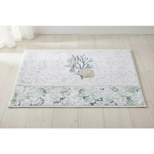 Cotton Bath Mat Non Slip Quick Dry Rug Coastal Bathroom Decor 20x30