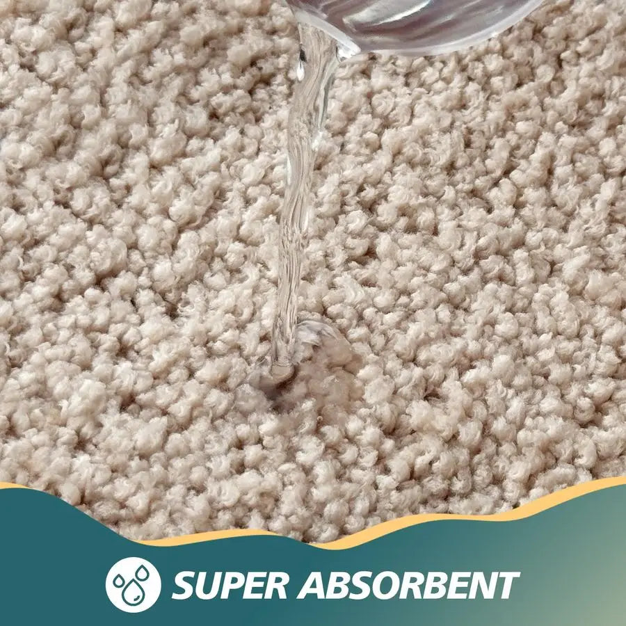 Blue Ocean Wave Bath Mat Soft Absorbent Non Slip Backing Coastal Decor