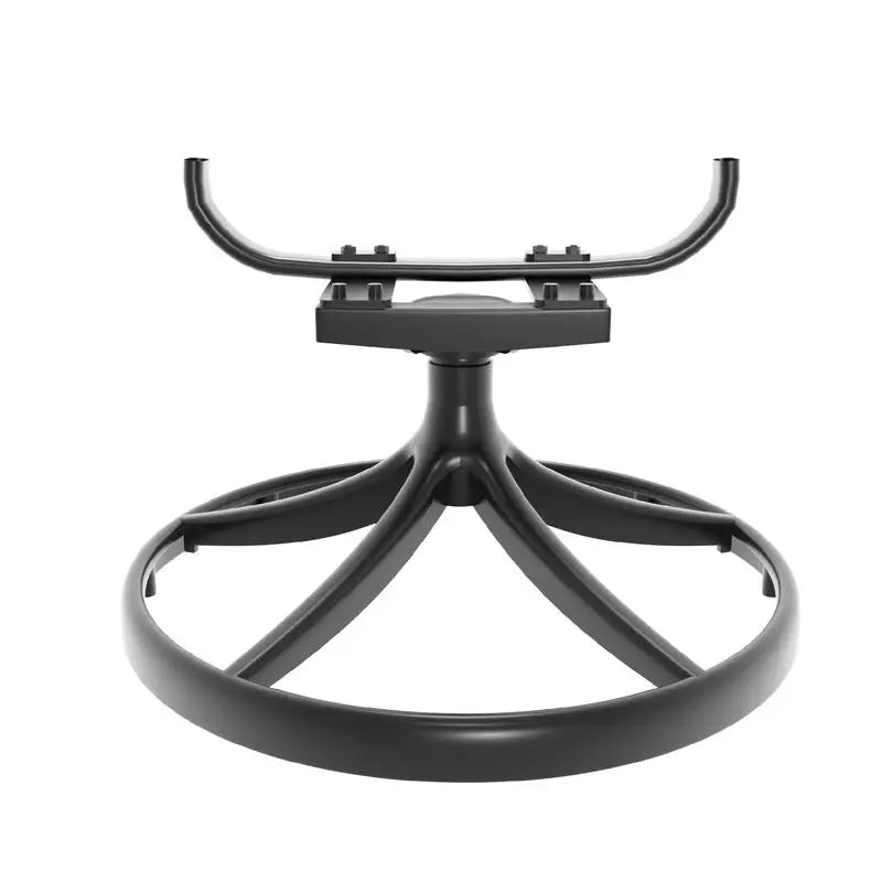 Aluminum Patio Swivel Chairs 2 Pack Black Frame Cushions