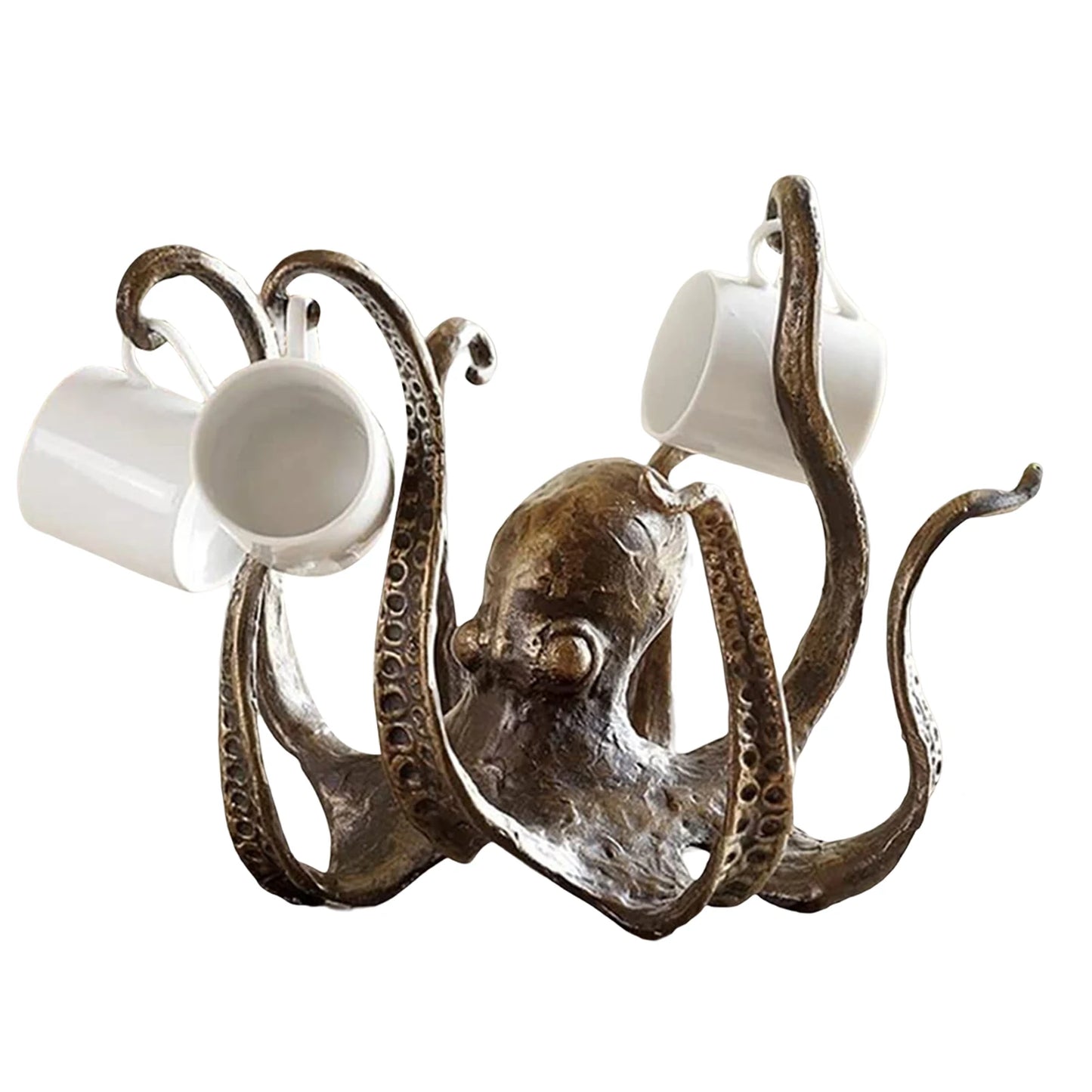 Octopus Cup Holder Resin Decor With 8 Flexible Arms Kitchen