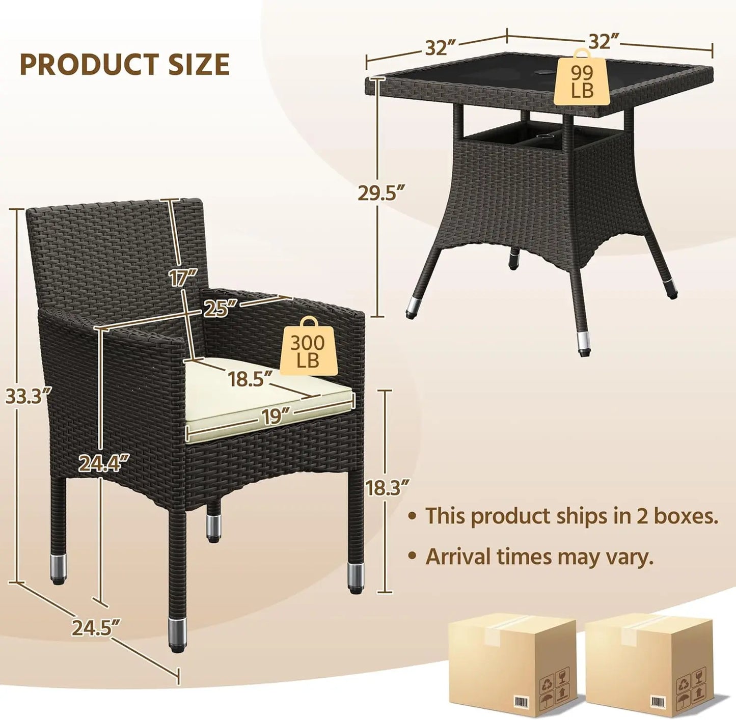 5 Piece Patio Rattan 4 Dining Chairs Tempered Glass Table