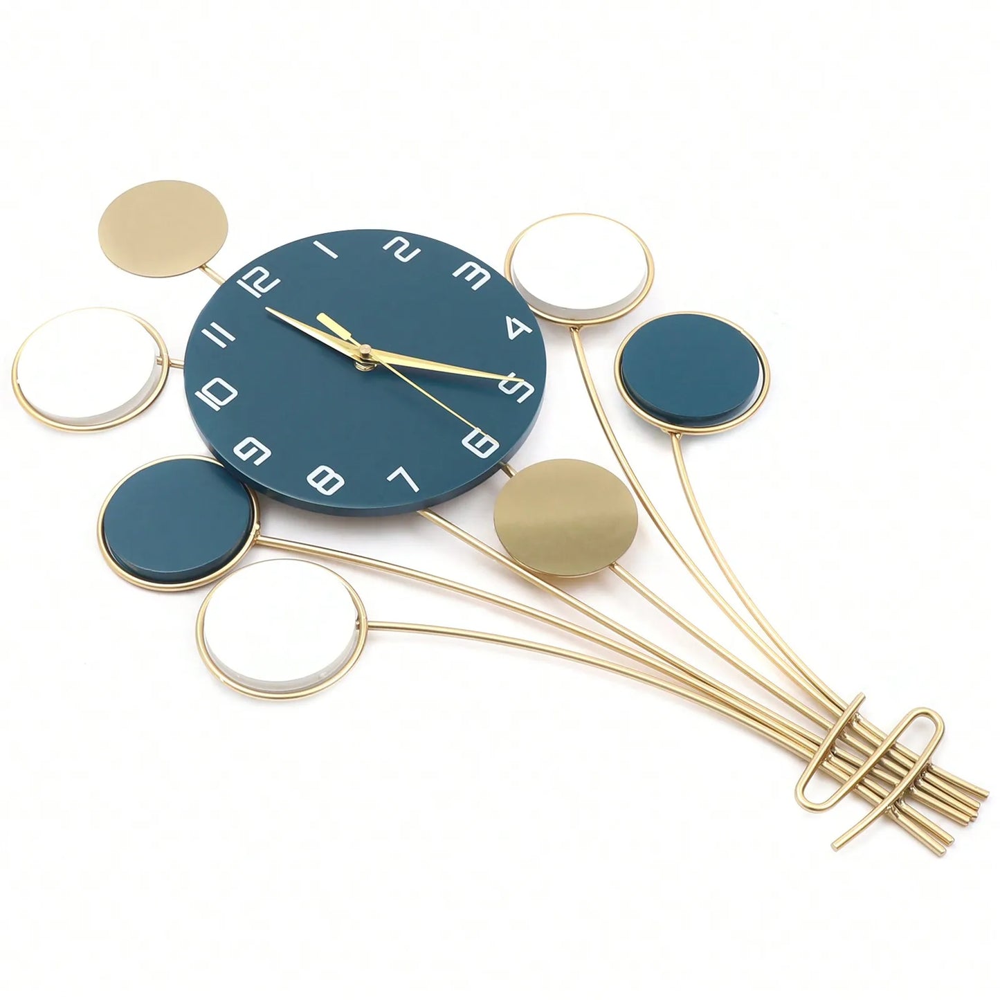 Large Wall Clock Without Drilling Battery Operated Silent Hot Air Balloon Decor Simple Design