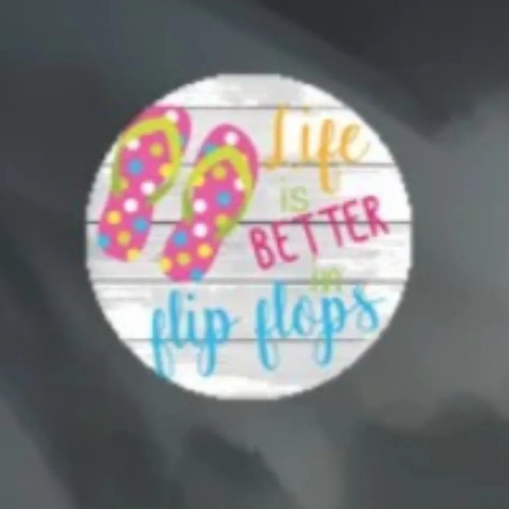 Luxflipdeco Flip Flop Wreath Premium Aluminum Wall Art