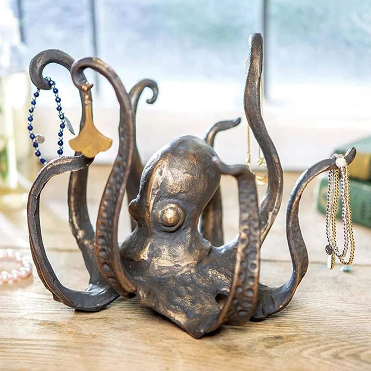 Octopus Cup Holder Resin Tabletop Decor Eight Arms Organizer
