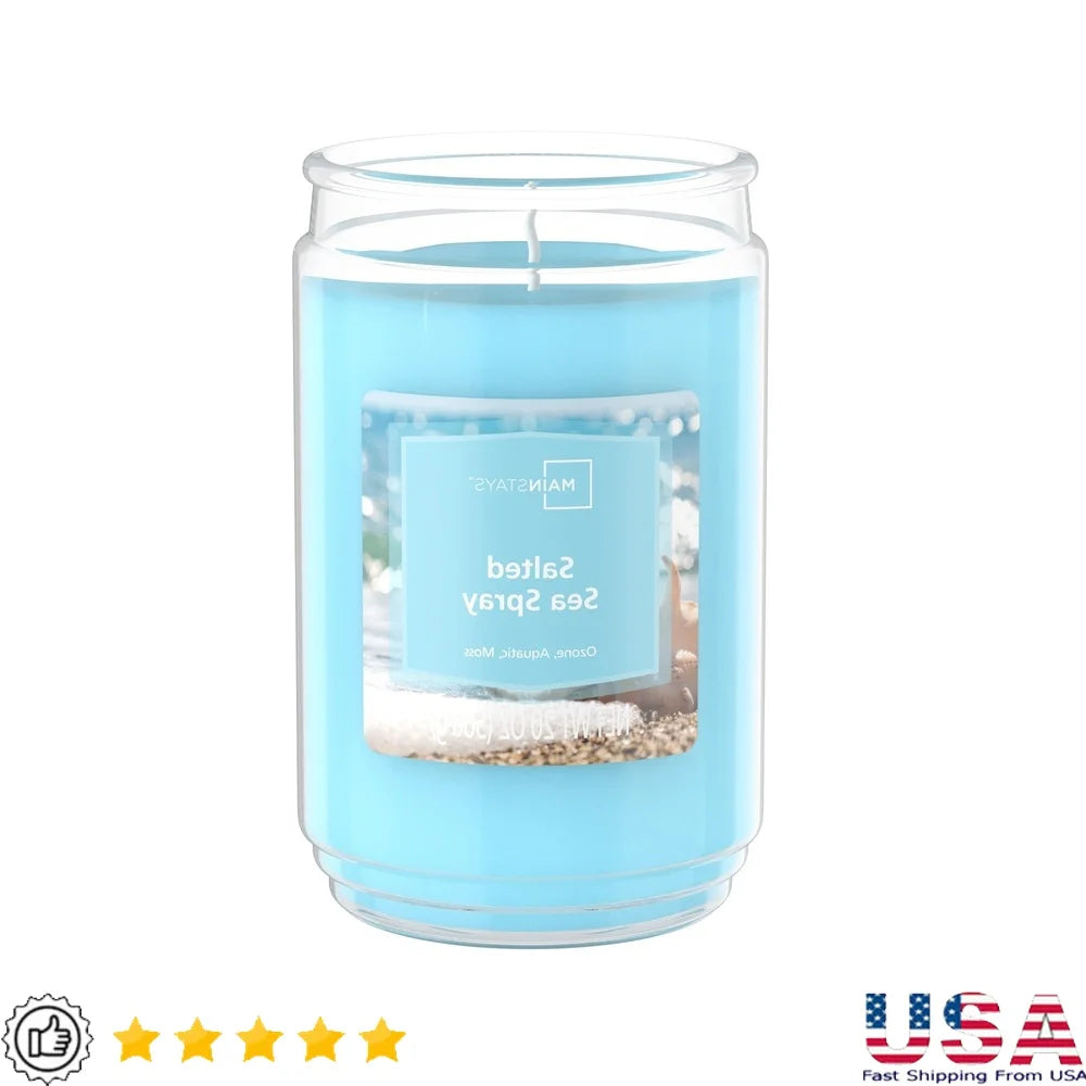 Salted Sea Spray Scented Candle 20oz Glass Jar Long Burn