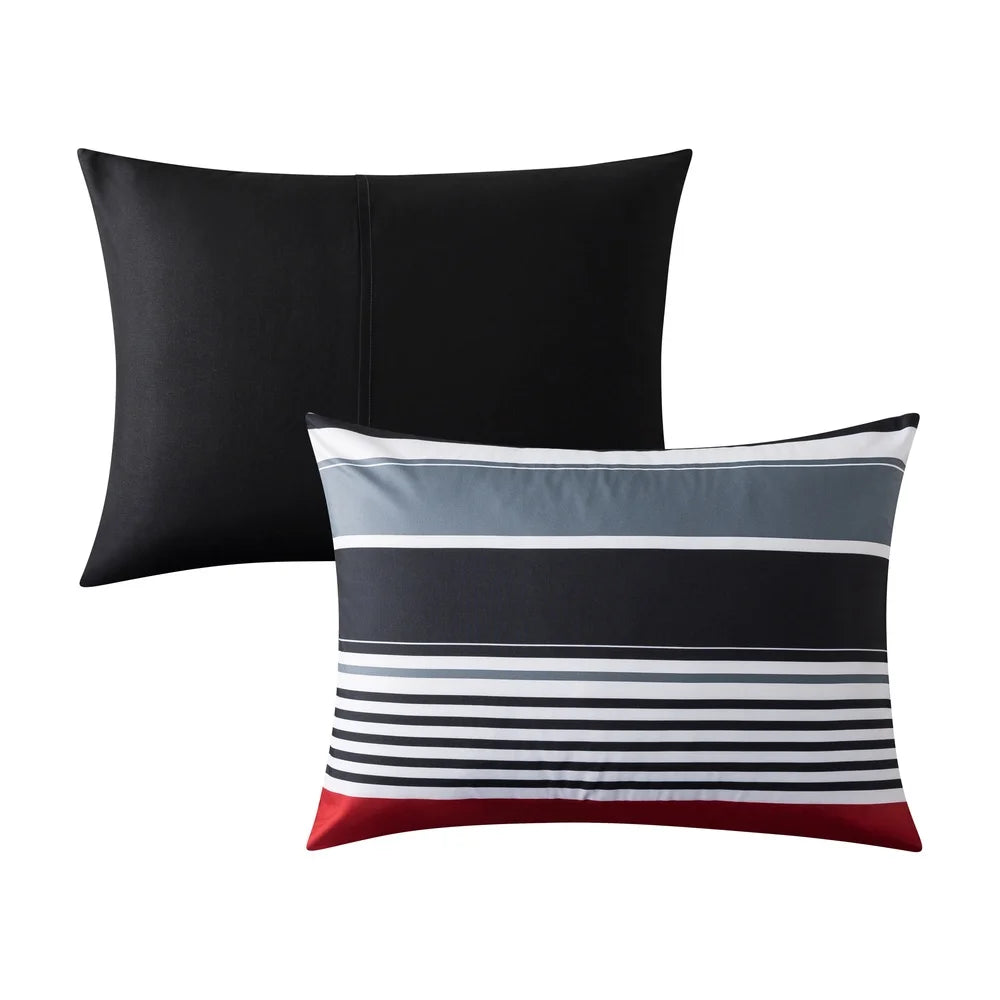 7 Piece Reversible Queen Bedding Set Comforter Sheets Pillowcases Shams Soft Polyester Machine Washable Storage Bag