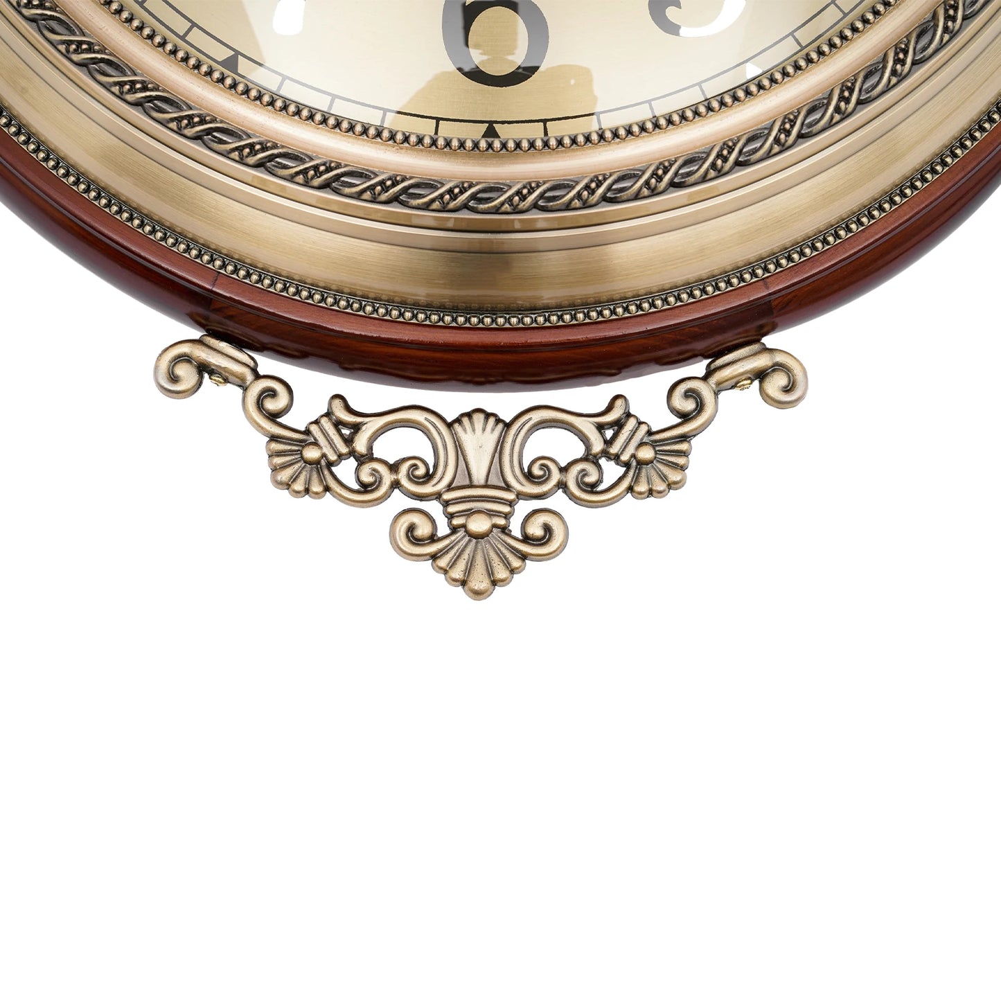 European Art Double Sided Wall Clock Silent Retro Large Metal Wood Living Room Home Decor