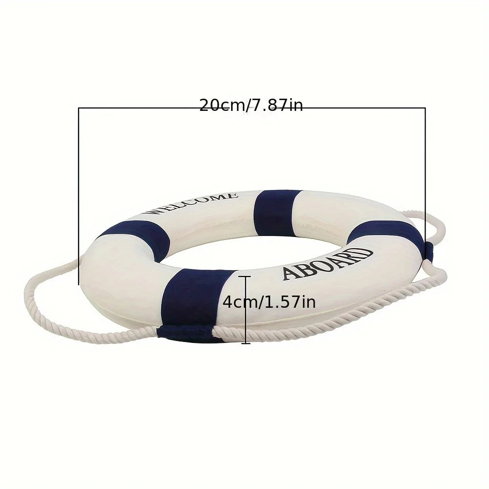Nautical Lifebuoy Wall Decor Hanging Round For Beach Theme
