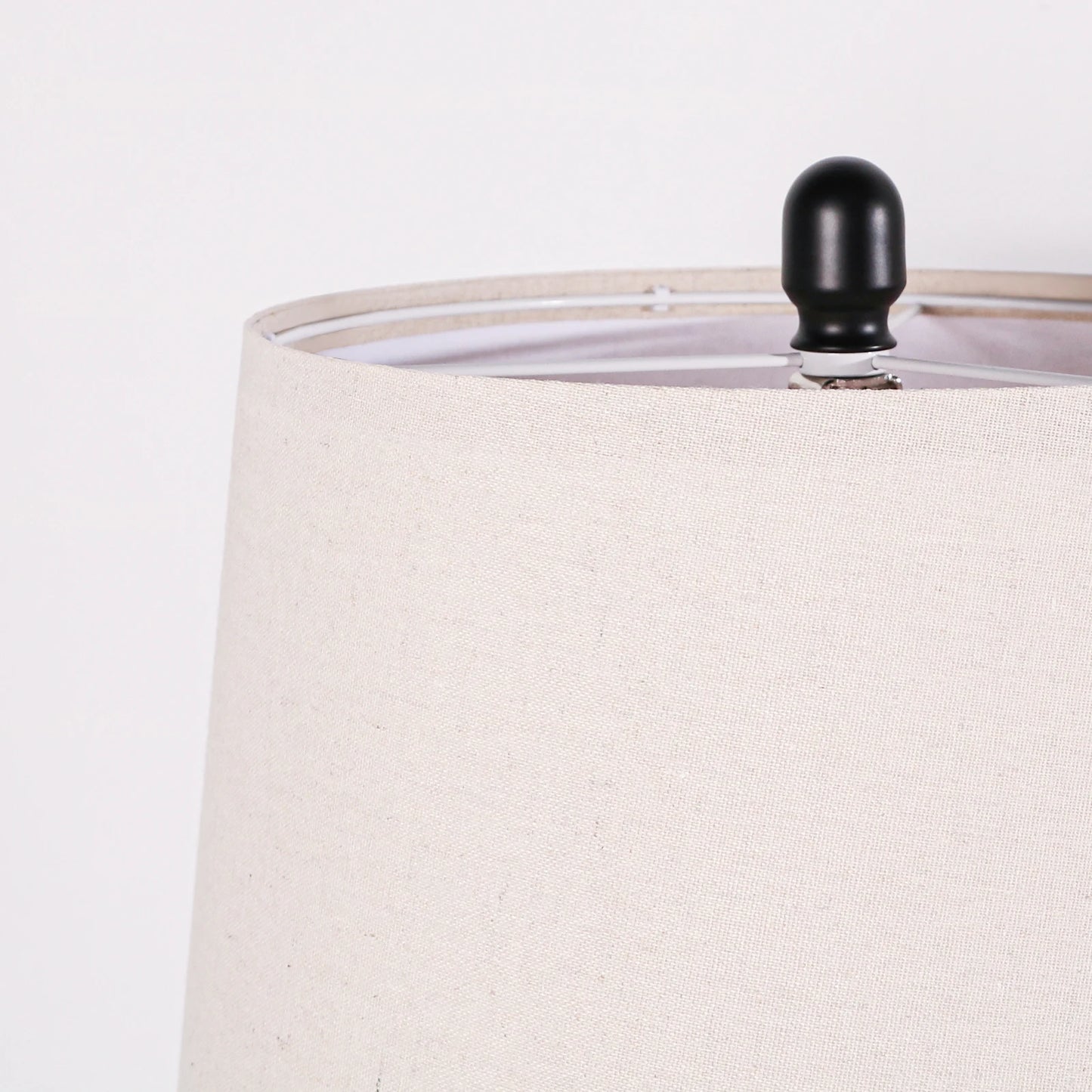 2 Pack Carved Geometric Ceramic Table Lamps Linen Shade