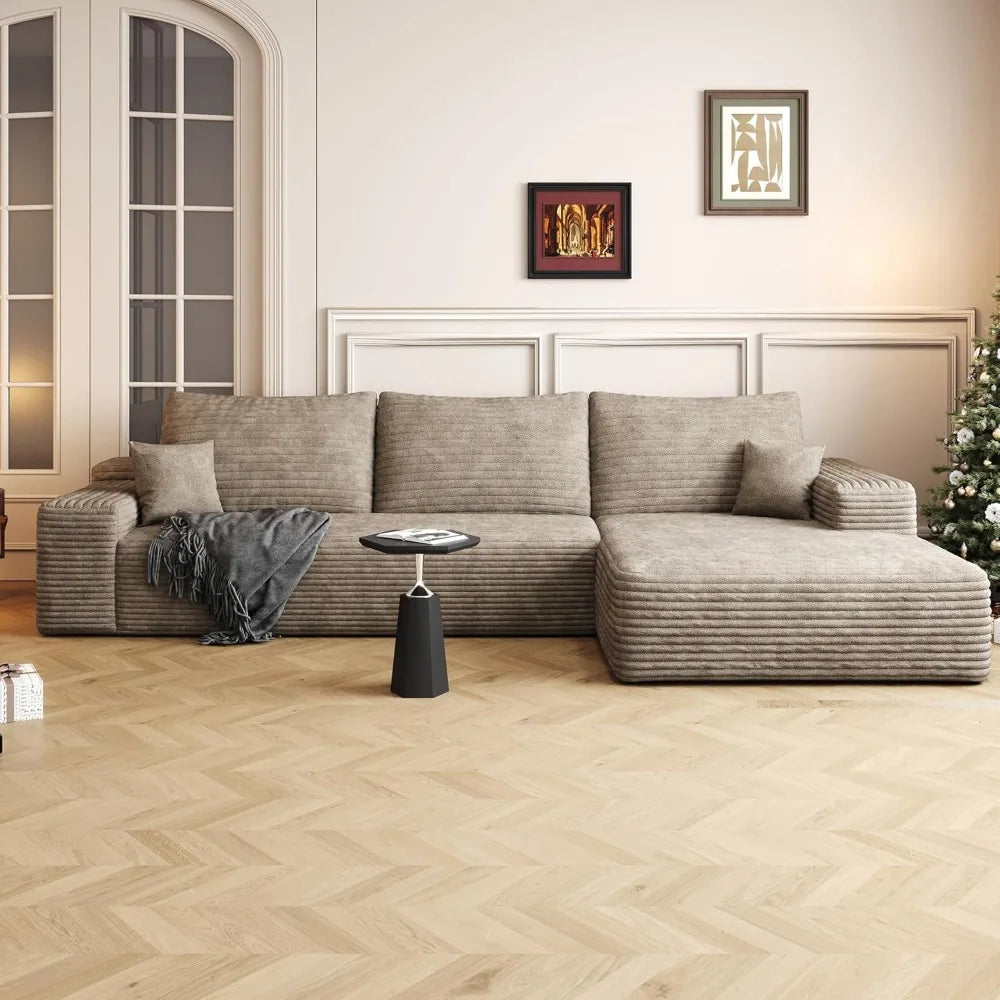 Angduo Modern L Shape Sectional Sofa Modular Living Room